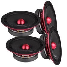 4 DS18 PRO-X6.4BMSL 400W Max 6.5" Slim Midrange Speaker and Bullet 4 Ohm Shallow
