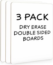 3 Pack 9x12 Inch Small Dry Erase Boards, Mini Whiteboards Handheld Lapboards