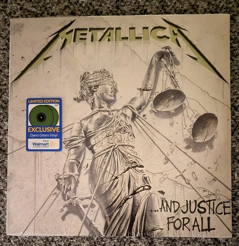 Metallica - Justice for All - 2LP Green Colored Vinyl - New & Sealed