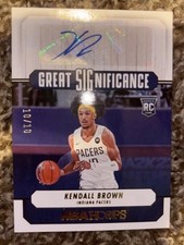 2022‑23 NBA Hoops Kendall Brown Great SIGnificance Rookie Auto #/10 (RC, AU) NBA