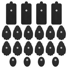 TENS Unit Electrode Pads NURSAL 20 Pack 3.5mm Snap EMS Replacement Black