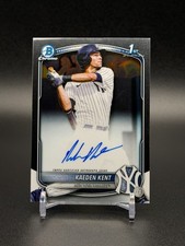 Kaeden Kent 2025 Bowman Draft 1st Bowman Chrome ON CARD AUTO #CPA-KKE | Yankees