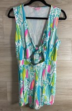 Lilly Pulitzer Greer Peak-A-Boo Romper Beach and Bae Coastal Resort Cruise M