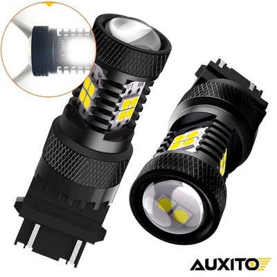 Pair 3157 LED DRL Driving Daytime Running Light Bulbs White For Chevrolet Tahoe