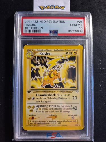 Raichu (1st Edition) graded PSA 10 for sale on eBay