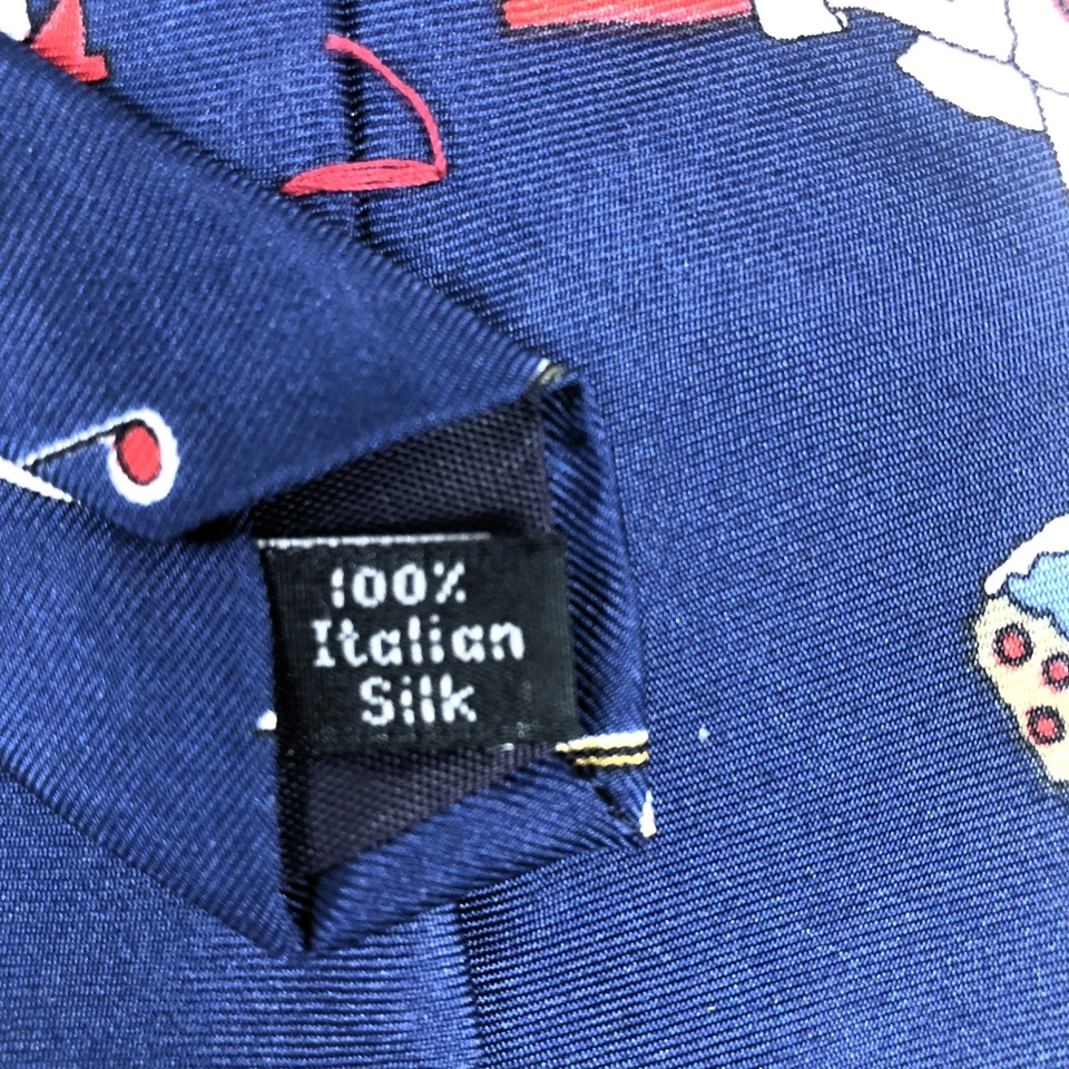 Рождественский Stafford шелковый галстук Санта-Клаус танцы девочек музыка Примечание праздник винтажный США - Изображение 4 из 4