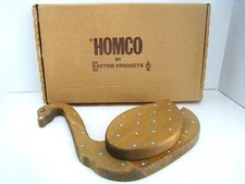 Homco Home Interiors Wooden Swan Goose Wall Pocket Cottage Core Americana NEW