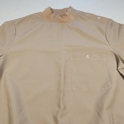 Donnkenny Vintage 80s Sweatshirt Snap Shoulder Pullover Brown Mock Neck Size M