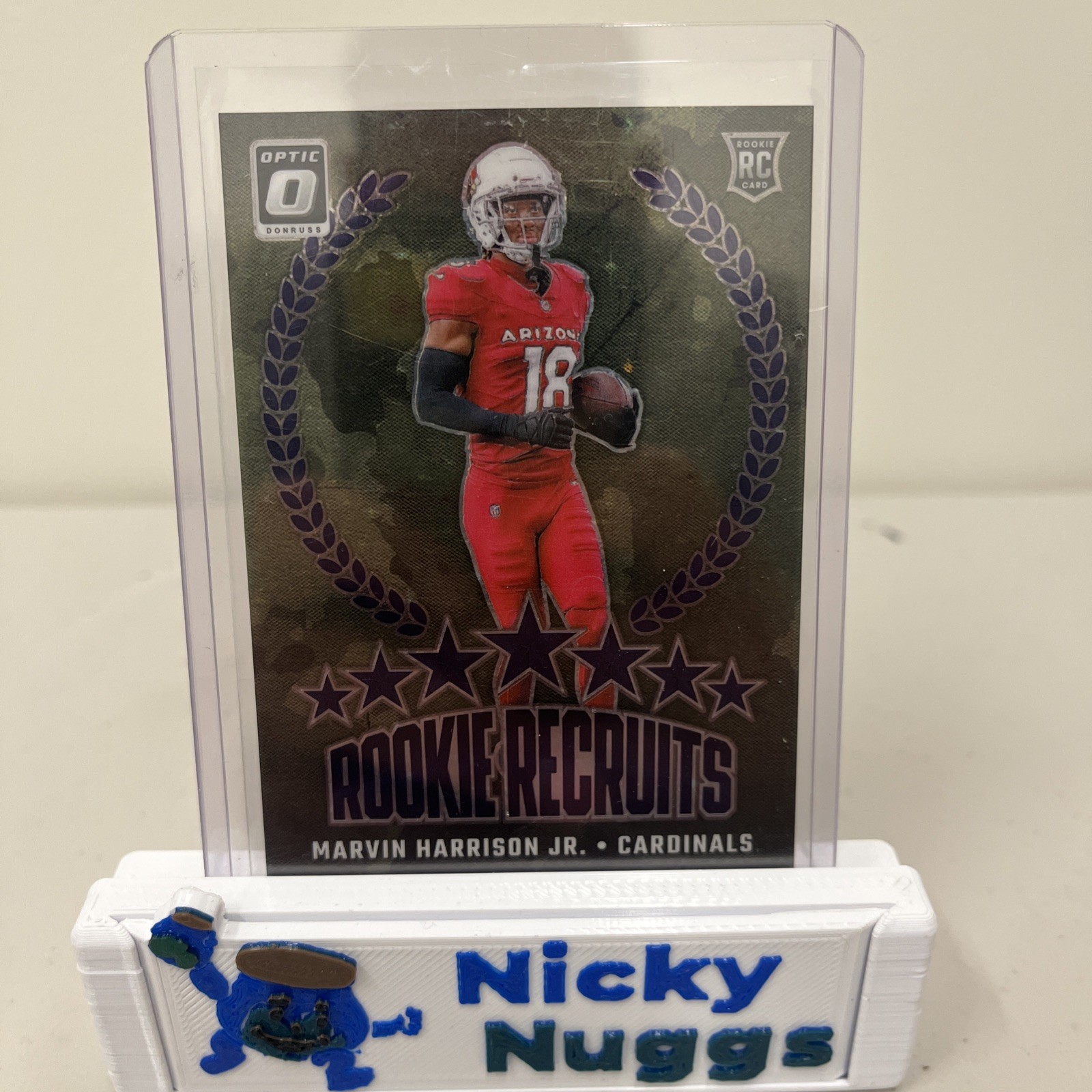 2024 Optic Marvin Harrison Jr Rookie Recruits Purple Stars Fotl /25