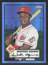 2021 Topps Chrome Platinum Anniversary #162 Aristides Aquino Prism Blue
