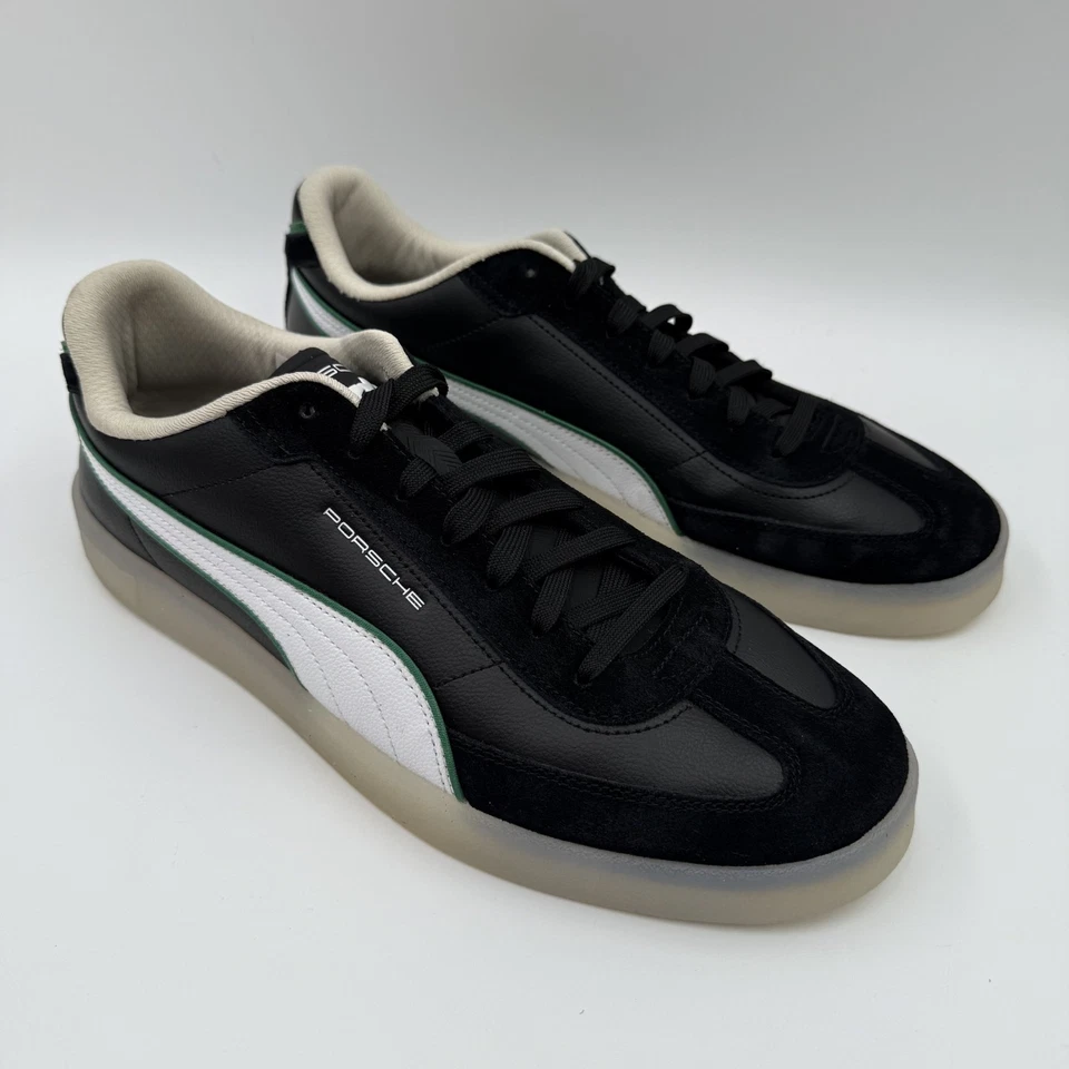 PUMA x Porsche Legacy Turbo Sneakers Mens Size 13 Black Leather Suede 306847-01 - Image 3 of 4