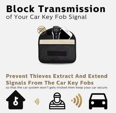 Faraday Signal Blocker Tasche Handy Autoschlüssel RFID Signal Anti-GPS Tracking 