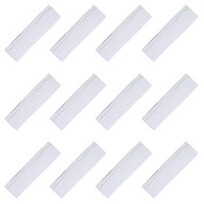 Soft and Stretchy Elastic Cotton Headbands, Pack of 12, White