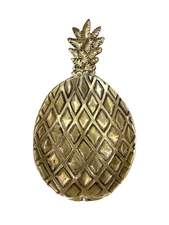 Solid Brass Pineapple Kitchen Spoon Rest or Candy Dish or Decoration 8"