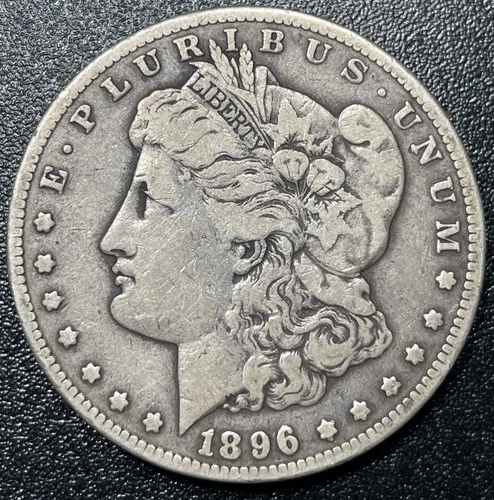 1896 S Morgan Silver Dollar $1 VF Very Fine Better Date