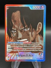 One Piece Portgas.D.Ace OP13-002 Alt Art Leader ENGLISH Carrying On His Will NM