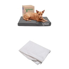 Furhaven dog bed Mattress Style Stone Gray, Medium W/same size waterproof liner