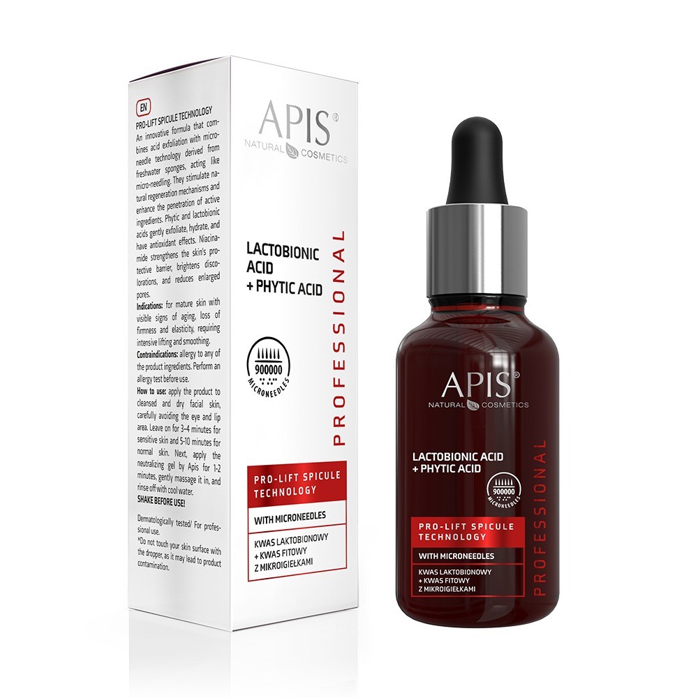 Apis Professional Pro-Lift Spicule Microneedle Serum Lactobionic Phytic Acid 30m