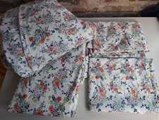 Floral Print Bedding Queen Set White Multicol...