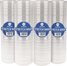 18 Inch Stretch Wrap - 1200 Feet  60 Gau, 4 Roll Clear Plastic