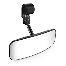 UTV Rear View Mirror, Center Convex Rearview Mirror for 1.75”-2” Roll Bar Cage 