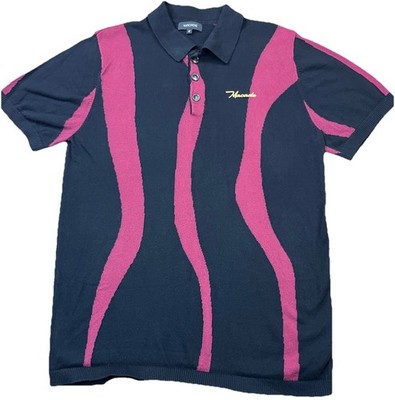 Macade Golf Sweater Golf Polo Men s Medium Cotton 5% Cashmere Magenta Black
