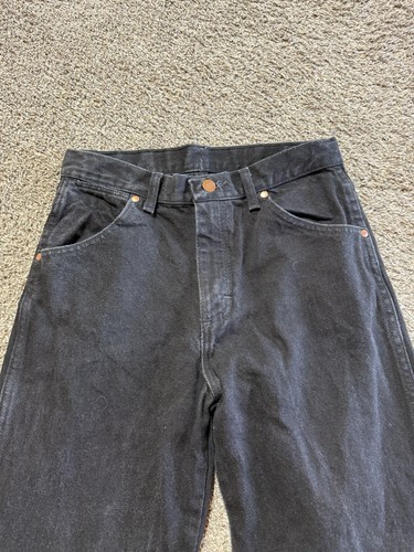 Wrangler 13MWZ Boys Jeans Size 16 Reg Black Cowboy Bootcut - Picture 2 of 8