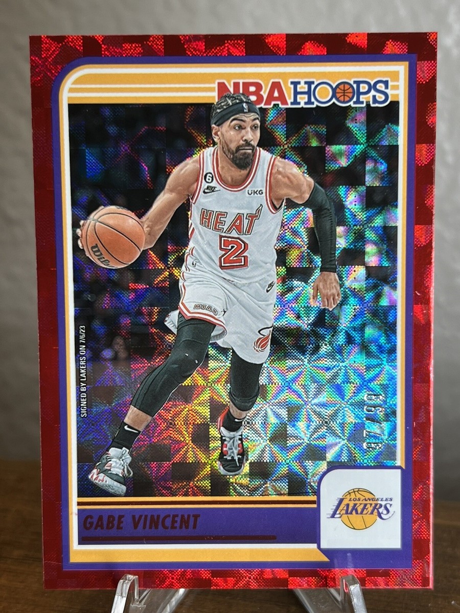 2023-24 Hoops Hyper Red 97/99 #49 Gabe Vincent Color Match