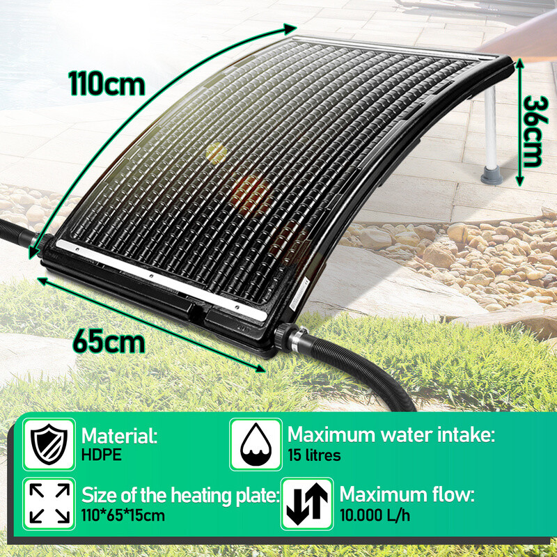 Solar Pool Heater Solar Water Heater with 2 Adapters Above Ground Pool Heater eBay
