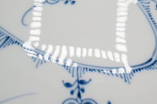 READ Royal Copenhagen Blue Fluted Full Lace 1149 Serving Platter 16" FREE SHIP - Picture 5 of 15