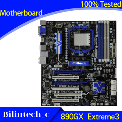 FOR ASRock 890GX Extreme3 890GX Motherboard Supports USB3.0  AM3/AM3+ 8G AMD