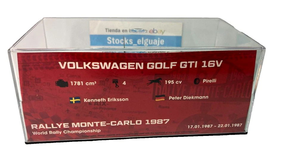 IXO ALTAYA 1/43 VOLKSWAGEN GOLF GTI 16V ERIKSSON DIEKMANN RALLYE MONTECARLO 1987 - Imagen 4 de 4