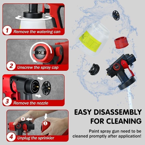 Gen 5 Cordless High Pressure Spray Gun Paint Sprayer For Milwaukee 18V Battery - Picture 5 of 24