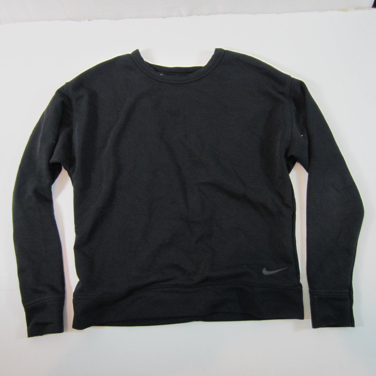 Nike Women's top Versa Open Back Training Top Black sweatshirt XS