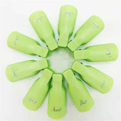 10X Art Soak Off Clip Cap Colorful Plastic Nail Remover Wrap Tools UV Gel Polish - Picture 8 of 12