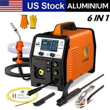 200A Pro Alu MIG Welder &XL Glove 110V/220V Welding Machine TIG /MMA Gasless/Gas