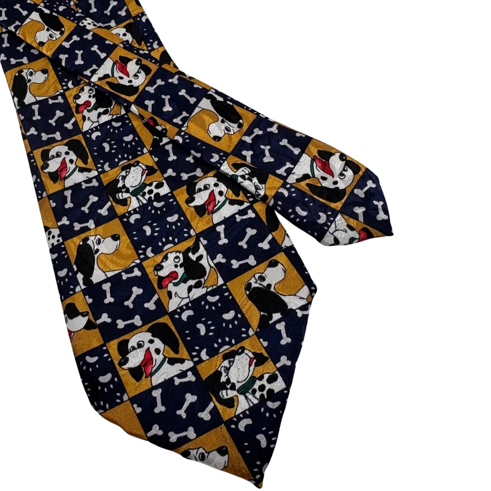 Corbata Perros Dálmatas Renacimiento Hecha a Mano Novedad Temática Fiesta Huesos Foto 3 de 4