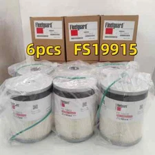GENUINE 6 PCS Fleetguard FS19915 Fuel Filter with Water Separator Elemax