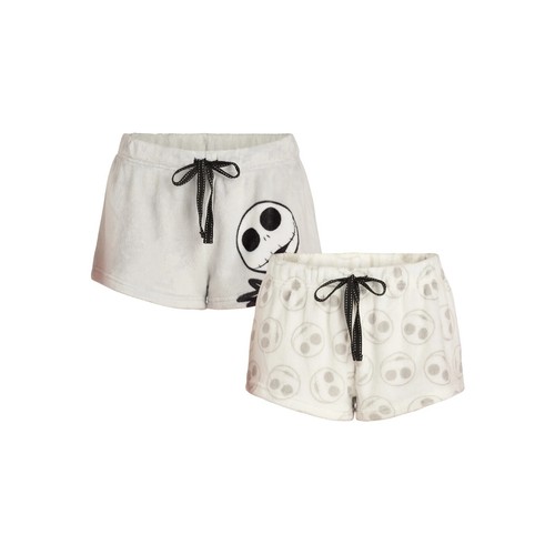 Nightmare Before Christmas Women’s Velour Pajama Shorts, 2-Pack Size 3X 22W-24W