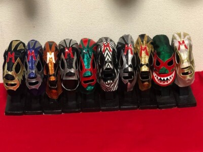 Mil Mascaras Mini Mask Shinjuku Idol wrestling Vintage talent goods b565