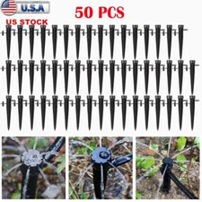 50X 360° Adjustable Water Flow Irrigation Drippers Stake Emitter Drip System USA
