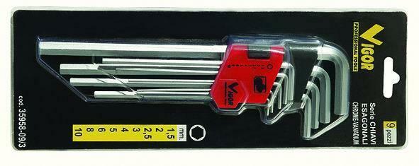 SERIE CHIAVI ESAGONALI LUNGHE 1,5-10 MM