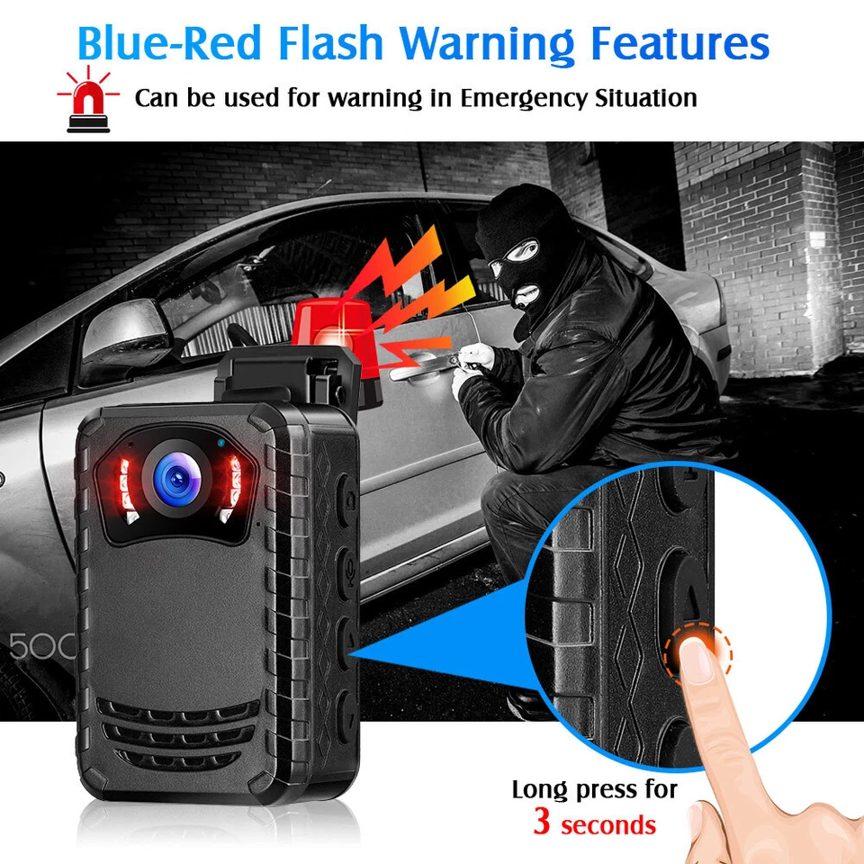 BOBLOV N9 Mini Body Camera 64GB Full HD 1296P Body Mounted Camera Night Vision - Image 3 of 4