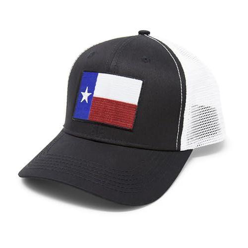 Gorra de béisbol Texas Hat - Texas Flag Snapback Trucker (negra/blanca) - Imagen 7 de 8