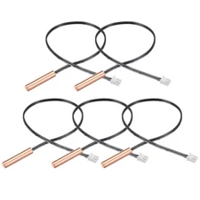 5 Pcs 20K NTC Thermistor Probe 15.7 Inch Copper Temp Sensor for Air Conditioner