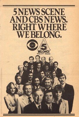 1980 WAGA ATLANTA TV NEWS AD ~ PAUL REYNOLDS & JACQUE MADDOX REPORTERS