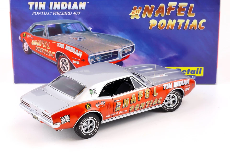 1:18 Exact Detail Pontiac Firebird 400 Tin Indian Knafel Pontiac red/ silver - Bild 3 von 4