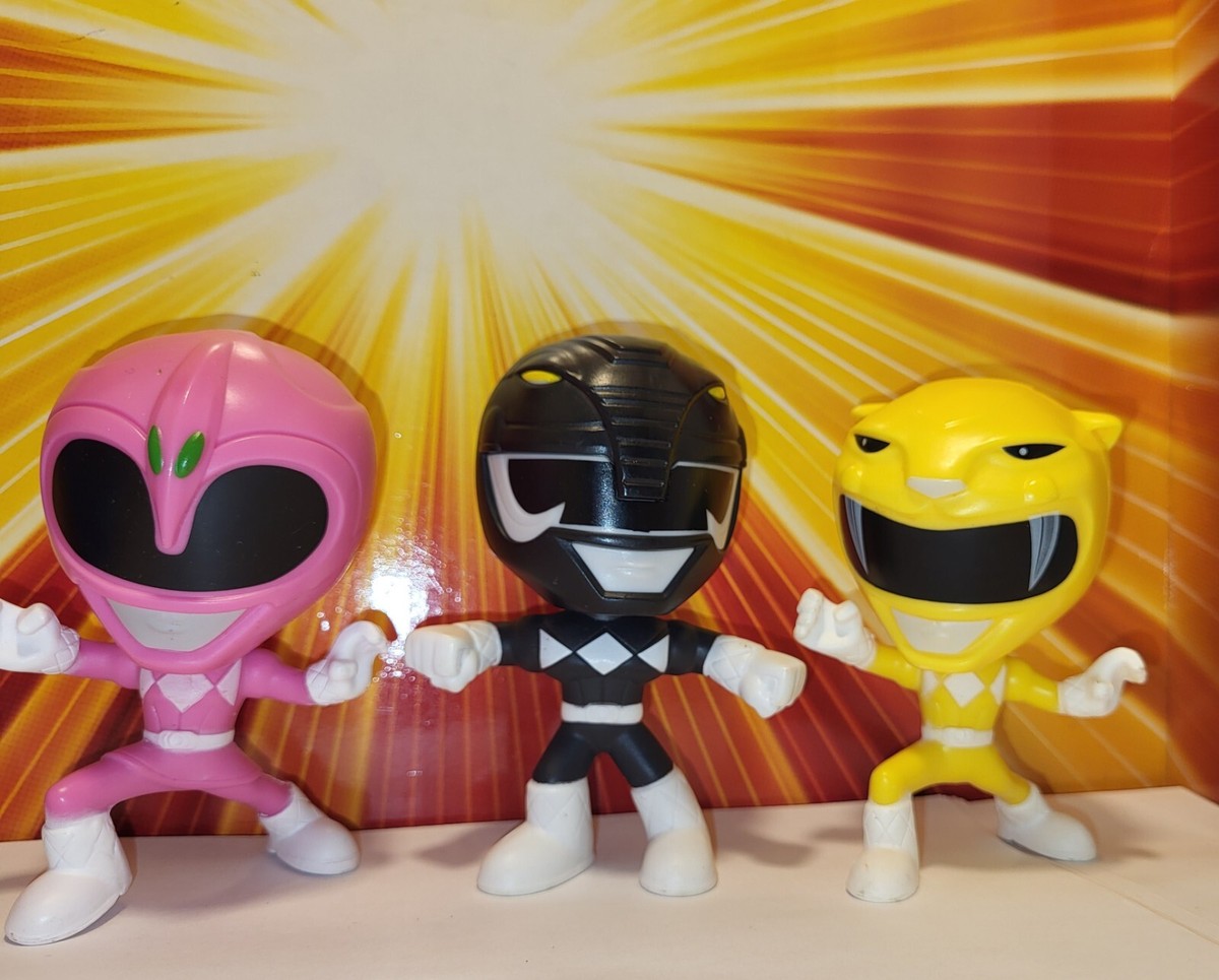 Mighty Morphin Power Rangers Burger King Pop Figures Lot Blue
