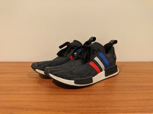 adidas nmd r1 tri color stripes black