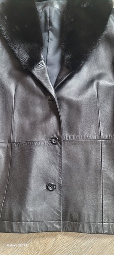 JOOP! Lederblazer schwarz 38/40 taill., sehr weiches Leder, Pelzkragen abnehmbar - Bild 2 von 6